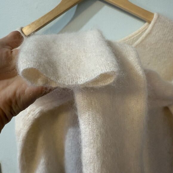 Sezane Gaspard Cardigan Size XS Mohair Alpaca Blend Ivory - Picture 9 of 11